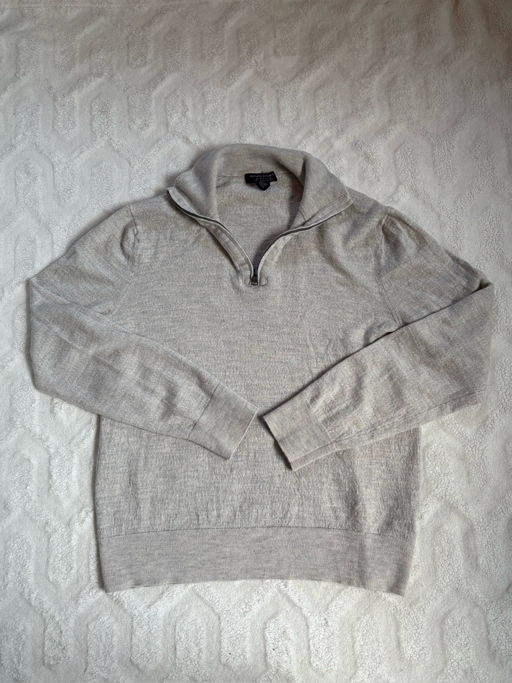 Banana Republic Quarter-Zip Sweater Gray